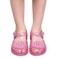 thumbnail image 4 of Viluyesy Girls Jelly Sandals Kids Summer Closed Toe Ankle Strap Glitter Shell Water Beach Shoes Pink Size 11 Little Kids, 4 of 7