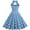 Polka Dot 01_Blue, variant on Womens 50s Vintage Polka Dot Halter Cocktail Swing Dress Pink Gingham Dress Pinup 1950s Rockabilly Audrey Hepburn Prom Tea Party Dress