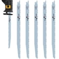 thumbnail image 1 of 5Pcs Reciprocating Saw Blade Set 9.5/11.8 Inch 5TPI Sharp Wear Resistant Cutting Saw Blades for Cutting Wood Plastic PVC Pipe(300MM), 1 of 8