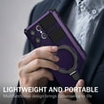 thumbnail image 6 of for Samsung Galaxy S23 Ultra Case [Compatible with MagSafe] [Military-Grade Protection], Shockproof Protective Slim Invisible Kickstand Car Mount Magnetic Armor Cover, Purple, 6 of 10
