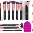 thumbnail image 1 of Makeup Brushes Set Foundation Beauty Beauty Eye Shadow Blender Blush Concealer Soft Make Up Tools Scrubber Board Washing Brush Cleaning Mat, 1 of 5