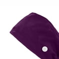 thumbnail image 4 of FAWUUDO Women Du Rag Cotton Blend Adjustable Solid Color Surgical Cap for Long Hair Operating Room Purple, 4 of 4