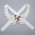thumbnail image 4 of Collar de perlas para perros, pajarita con perlas, collar para perros, collar de boda para perra, cuello para perros, fiesta de bodas, gorros para mascotas, trajes, accesorios, 4 of 7