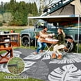 thumbnail image 3 of Studyset Outdoor Rug Waterproof 8x10 Reversible Outdoor Plastic Straw Rug Modern Palm Leaves Patio Rug Indoor Outdoor Mat RV Mat Outside Large Outdoor Plastic Straw Rug for Patio Camp Balcony Deck, 3 of 7