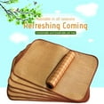 thumbnail image 5 of Ikohbadg Pet Bed Mat, Summer Cooling Sleeping Pad Comfortable Straw Bamboo Dog Cat Cushion for Cats or Small Dogs Brown B, 5 of 9