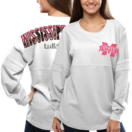 - Mississippi State Bulldogs Women's Pacific Impact Pom Pom Long Sleeve T-Shirt - White