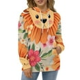 thumbnail image 4 of Floral Lion Cubs Cute 3d Sweatshirts Hoodie Fashion Casual Personality Men's Women Street Hoodie Pullovers Long Sleeve Comfortable Top, 4 of 6