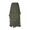 thumbnail image 6 of LWavelet Women Lace Tiered Maxi Skirt High Waist Ruffled Hem Boho Long Skirt Army Green XL, 6 of 7
