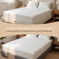 thumbnail image 3 of REGALWOVEN Fitted Sheet, Polyester Stripes Bed Sheets, Breathable and Comfortable Bedding for All Seasons White 1 PC 53.9x74.8 inch, 3 of 5