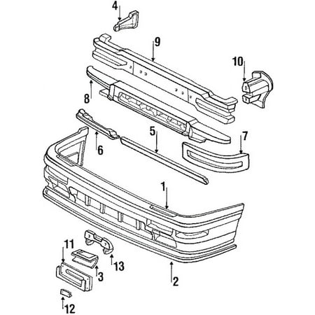 Genuine OE Honda Bumper Cover Side Support - 71144-SF1-A00