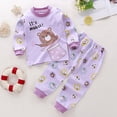 thumbnail image 2 of TOWED22 Baby Toddler Boy Fall Winter Clothes Print Sweatshirt Tops Camisoles and Pants Toddler Outfits Set 2pcs Casual Clothing(Purple,3-6 M), 2 of 4