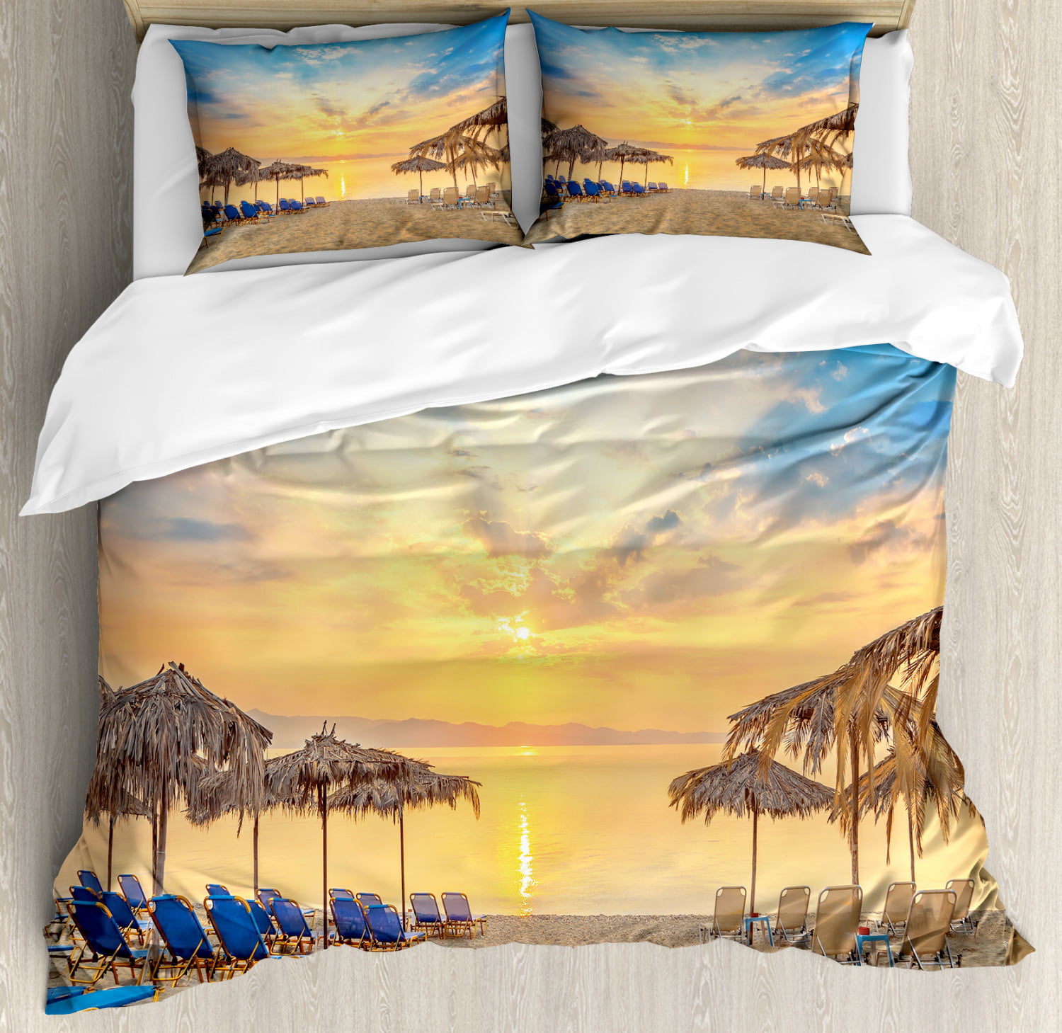 Summer Decor Queen Size Duvet Cover Set, What Do You Put In A Duvet Cover The Summer