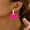 Hot Pink, variant on Round Drop Earrings