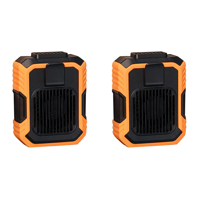 Ventilador Con Clip para La Cintura Banco Linterna El Cuerpo Cuello (Vitalidad) Naranja