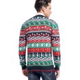 thumbnail image 5 of Men's Christmas Rudolph Reindeer Holiday Festive Knitted Sweater Cardigan Cute Ugly Pullover Jumper, 5 of 5