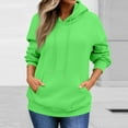 thumbnail image 4 of Mohiass Pullover Hoodies for Women Oversized Fall Trendy 2025 Hooded Sweatshirts Drawstring Fleece Lined Preppy Clothes Green 2XL, 4 of 5