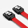 thumbnail image 4 of AntiSnag SATA3.0 Cable 50cm Nylons Meshes Sleeve With Locking Mechanism Thin Connectors For Internal Storage Drive, 4 of 9