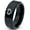 Black Bevel Polish Tungsten, variant on Tungsten Horse Love Heart Shaped Equestrian Horses Band Ring 8mm Men Women Comfort Fit Black Dome Brushed Polished