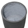 thumbnail image 6 of DecMode 12", 15", 17"H Indoor Outdoor Black Fiberclay Planter with Wood Legs (3 Count), 6 of 16