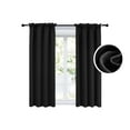 thumbnail image 3 of ZOPZO Blackout Curtains Thermal Insulated, Black, 42W x 63L Inch, Window Treatment Drapes for Living Room or Bedroom Decor, 2 Panels, 3 of 7