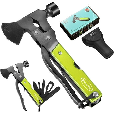 Multitool Camping Tool Survival Gear Handy Gifts for Men & Women UPGRADED 14 in 1 Stainless Steel Multi tool with Hammer Axe Knife Plier Screwdrivers Saw Bottle Opener Durable Sheath