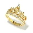 thumbnail image 5 of Sterling Silver Princess Crown Ring (Yellow Gold Plated), 5 of 7