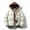 Beige, variant on Aueoeo Men Down Jacket Puffer Winter Jacket with Hooded Packable Lightweight Windproof Insulated Warm Coat on Clearance