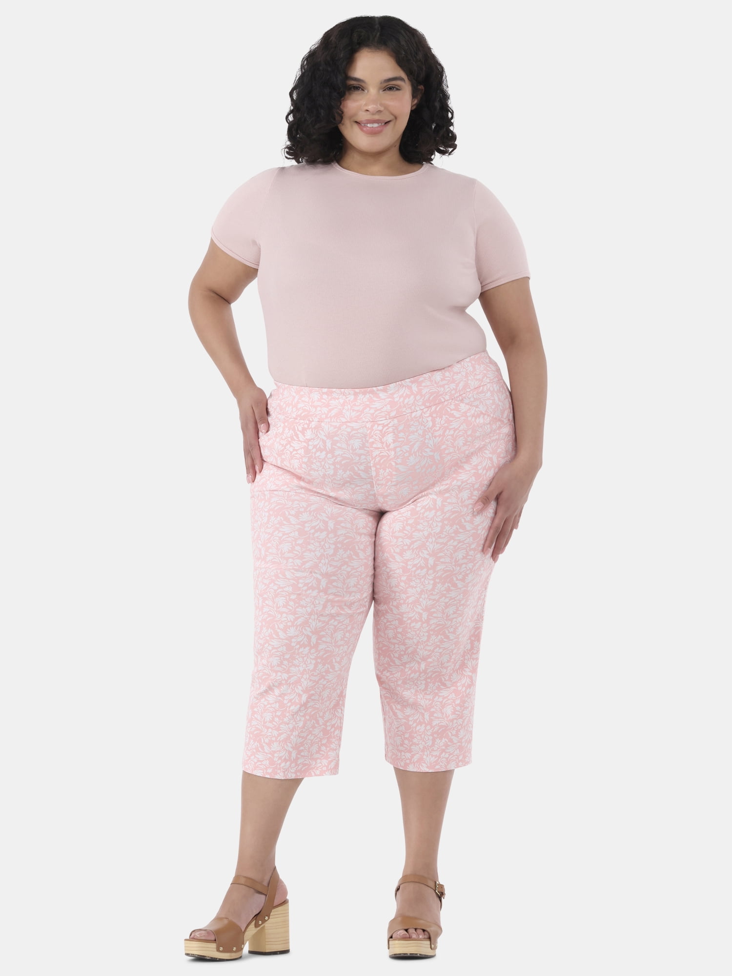 JMS Just My Size by Hanes Women’s Plus Size Millennium Capri Pants, Sizes 1X-4X