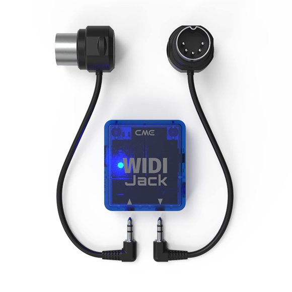 Interfaz MIDI Bluetooth, conector CME WIDI y cable MIDI DIN-5