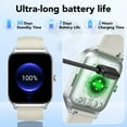 thumbnail image 4 of New Smart Watch Fits for Android and IPhone, 1.85 inch Fitness Tracker, Men Women's Smartwatch with Answer/Make Calls/Message Reminder/112+ Sports Modes, IP68 Waterproof, for Gift White, 4 of 10
