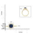 thumbnail image 5 of ANGARA Natural Cushion 1 ct Blue Sapphire Ring with Diamond Halo in 14K Yellow Gold for Women (Size-6mm) | September Birthstone, Anniversary, Jewelry Gift for Women | Natural Blue Sapphire Ring, 5 of 10
