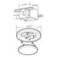 thumbnail image 6 of Hunter Glass/Metal Saturn Bathroom Ventilation Exhaust Fan and Light, New, 6 of 6