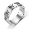 thumbnail image 3 of Anxiety Fidget Spinner Rings for Men Women Butterfly 14K Yellow Gold Spinning Rotate Ring Punk Cool Anti Stress Jewelry, 3 of 6