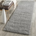 thumbnail image 4 of SAFAVIEH Laguna Neven Plush Solid Shag Area Rug, Silver, 8' x 10', 4 of 10