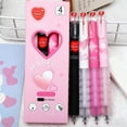 thumbnail image 6 of QuanTara Starry Sky Heart Design Retractable Gel Pens, 4-Pack 0.5mm Blackink ST Ballpoint Pen with Comfort Grip for Students, Exams, Journaling & Office Writing, 6 of 6