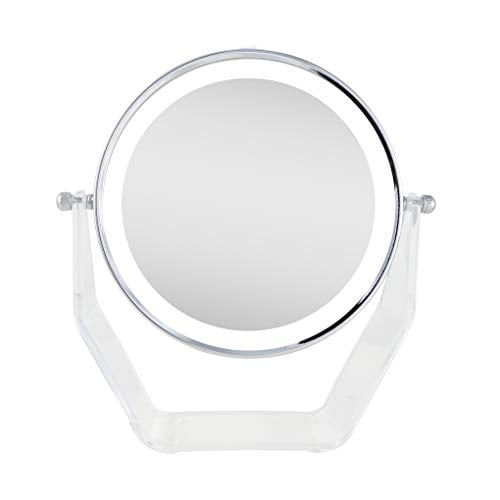 Zadro ZVLVAN38 Products Next generation two-sided led lighted vanity swivel  mirror in acrylic base with 1x and 8x magnification, Chrome - Walmart.com