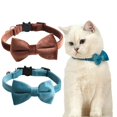 thumbnail image 1 of Collar para gatos JiangYanus Breakaway con campana y pajarita, paquete de 2, 1 of 7