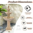 thumbnail image 6 of Haverchair Outdoor Pineapple Italian Water Fountain - 48.4" H Floor Bubbler Garden Waterfalls Fountain, 3 Tiered Cascading Freestanding Garden Fountain for Indoor, Yard, Lawn and Garden Décor, 6 of 8