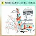 thumbnail image 6 of 63*65*82cm Short Oxford Cloth Silver White Aluminum Tube Bearing 100kg Beach Chair Rainbow Stripes, 6 of 10