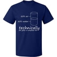 thumbnail image 2 of OXI T-Shirt - Technically The Glass is Full, Basic Casual T-Shirt for Men's and Women Fleece T-Shirt Short Sleeve - Navy Blue Medium, 2 of 3