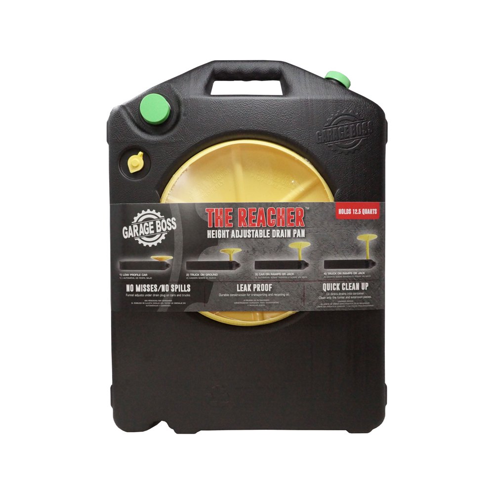 Garage Boss The Reacher 12.5 Quart Oil Drain Pan with Adjustable Built