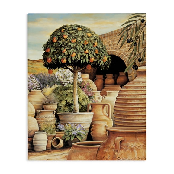 Stupell Industries French Country Orange Tree & Pottery Scene Canvas Art, 16 x 20, by Eduardo