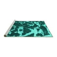 thumbnail image 2 of Ahgly Company Machine Washable Indoor Rectangle Abstract Turquoise Blue Modern Area Rugs, 8' x 10', 2 of 4