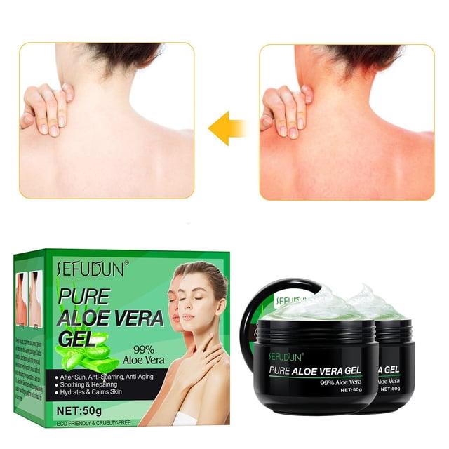 Openpig Clearance 2PCS Aloe Gel Moisturizing Serum Repair Soothing Moisturizing Balance Water Oil Aloe Gel For Tanned Skin Fast Absorption, Moisturizing Gel