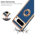 thumbnail image 2 of for Pixel 8 Pro Case, Google Pixel 8 Pro Case with 360° Ring Holder Kickstand Magnetic Car Mount Support Electroplated Shockproof Anti-Slip Protective Case for Google Pixel 8 Pro 6.7"-Blue, 2 of 16