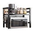 thumbnail image 1 of Estante de Microondas Estantería Extensible Cocina Microondas Estante de Microondas Ajustable de 2 Niveles Estante de Cocina de microonda Estante de Almacenamiento en la Cocina con 6 Ganchos, 1 of 7