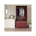 thumbnail image 7 of Woodpeckers Furniture And Mattress 2-Door Closet with 2-Drawers (Mahogany), 7 of 7
