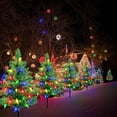 thumbnail image 4 of Qoosea 6 pack Solar Christmas Garden Stake Lights, Decorative Xmas Tree Solar Christmas Yard Stake Outdoor Waterproof Christmas Pathway Lights for Christmas Decoration Garden Patio Yard, 4 of 6