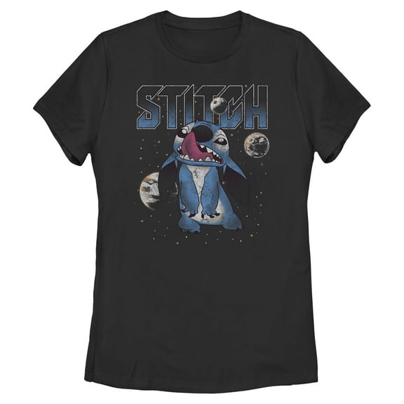 Womens Lilo & Stitch Nose Picker In Space T Shirt