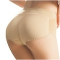thumbnail image 3 of ZQUUVOU Women's Thong Shapewear with Butt Enhancement Pads Seamless Invisible Lifting Panty Solid Color Under Clothing Beige, 3 of 5